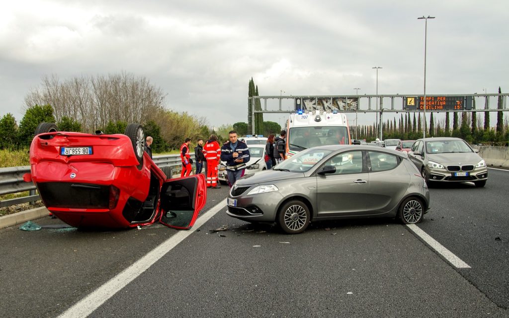 car accident, clash, rome